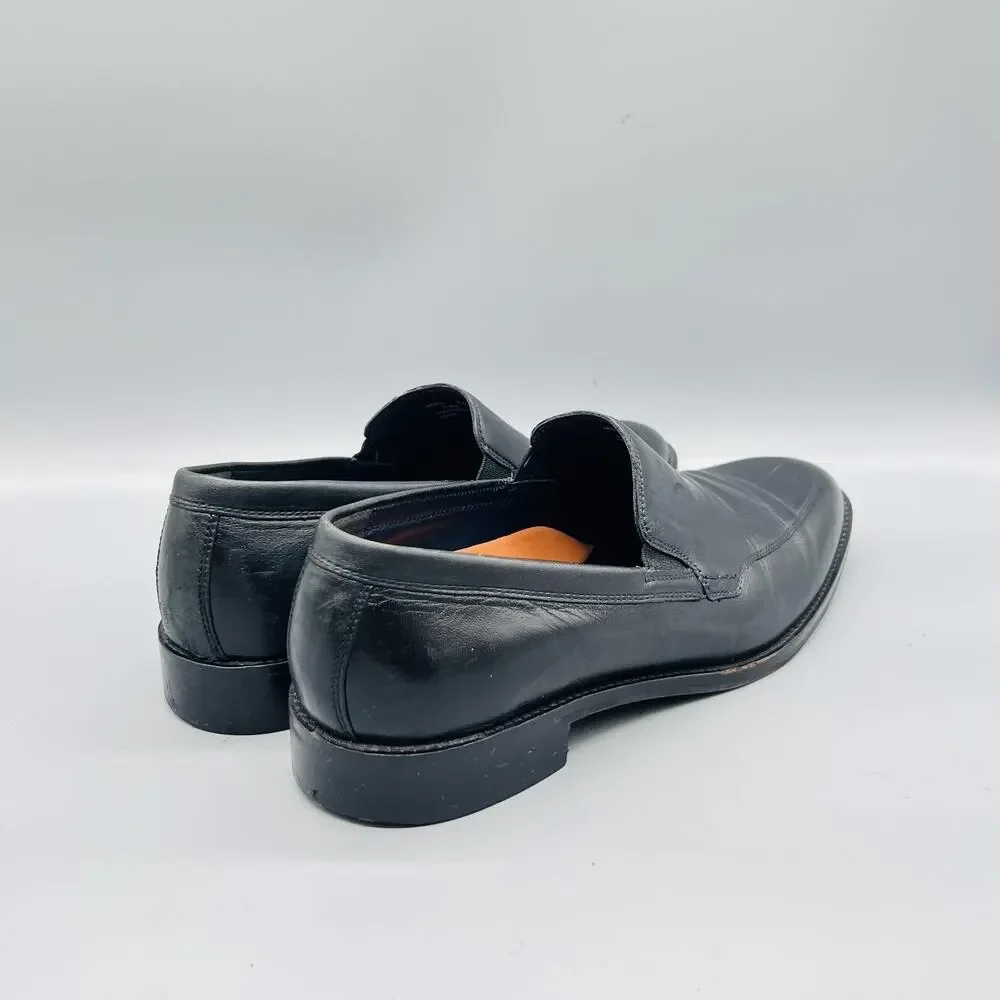 Cole Haan Shoes Mens 8 Black Leather Loafers Slip On Dress Almond Toe Classic